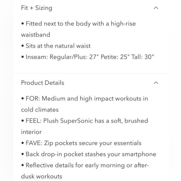 NWOT Athleta Rainier Black Tight Size 1X - Picture 11 of 11